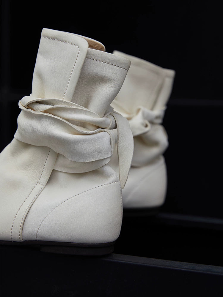 Pointed Toe Buckle Ankle Boots