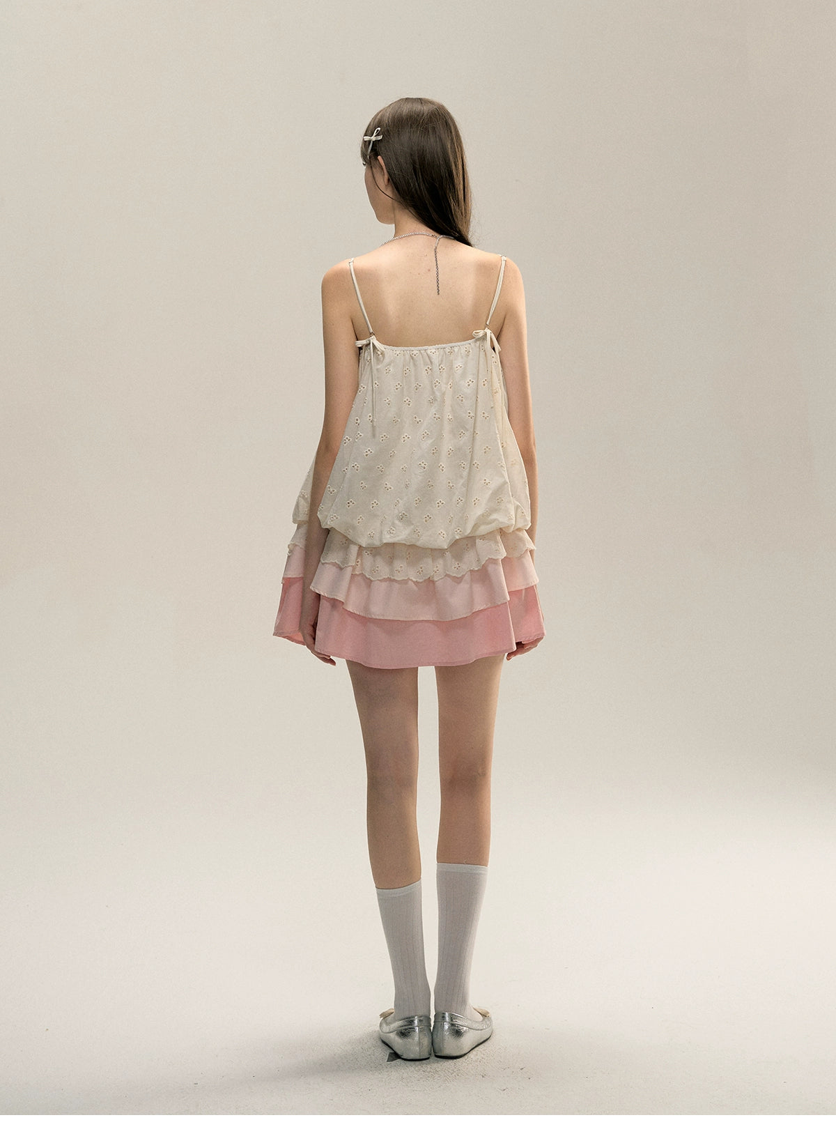 Floral Tiered Ruffle Mini Slip Dress