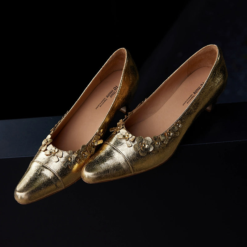 Floral Embellished Pumps