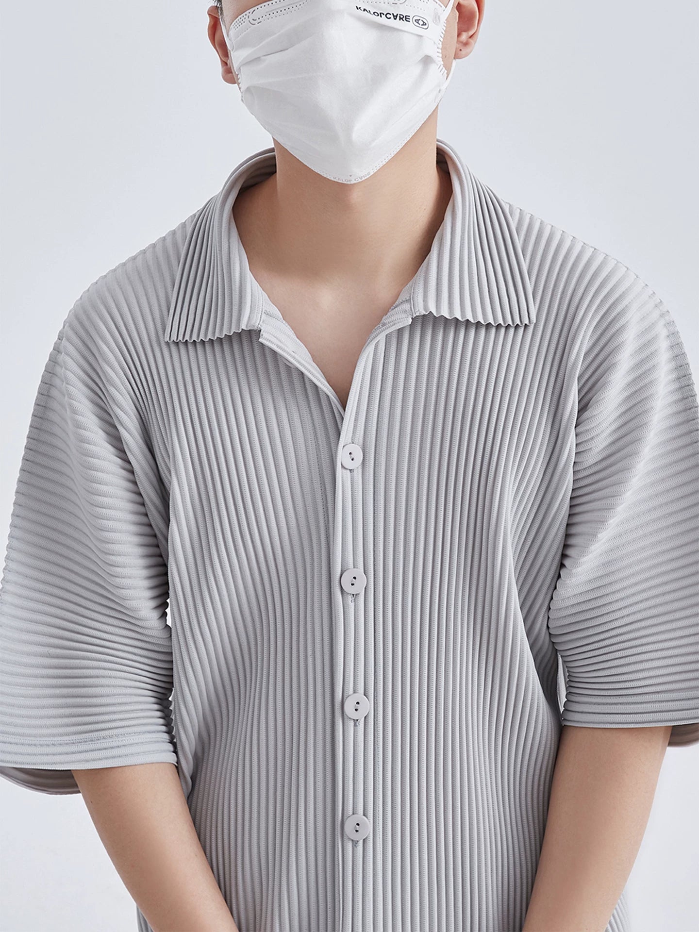 Mistfold Pleated Button Shirt