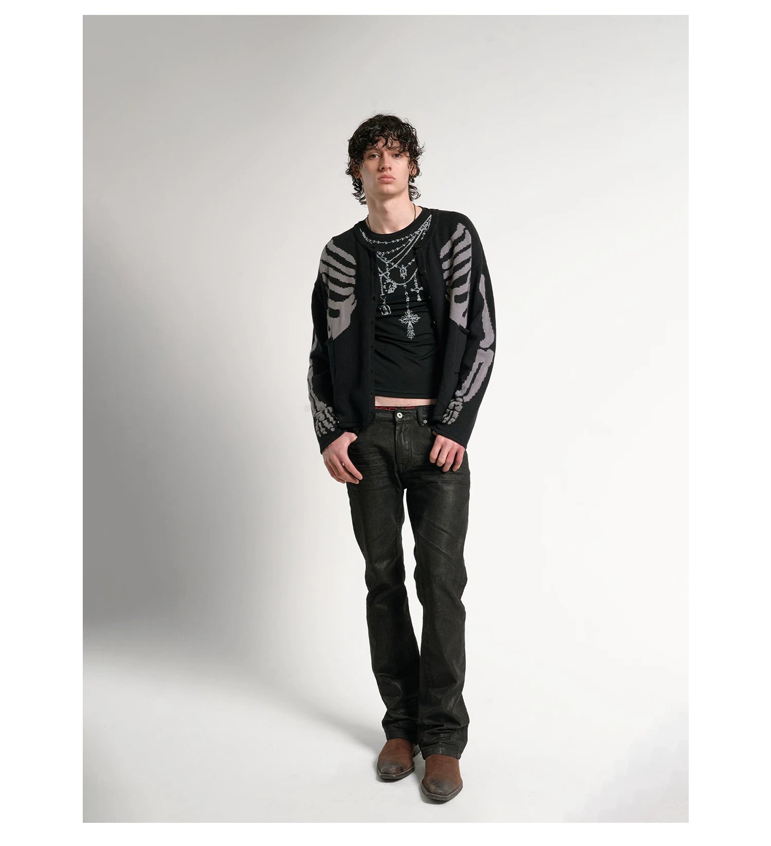 Midnight Resin Coated Straight Jeans