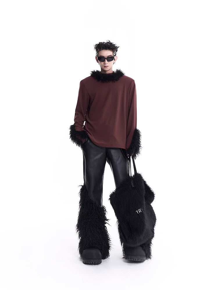 Feather-Trim Sweatshirt