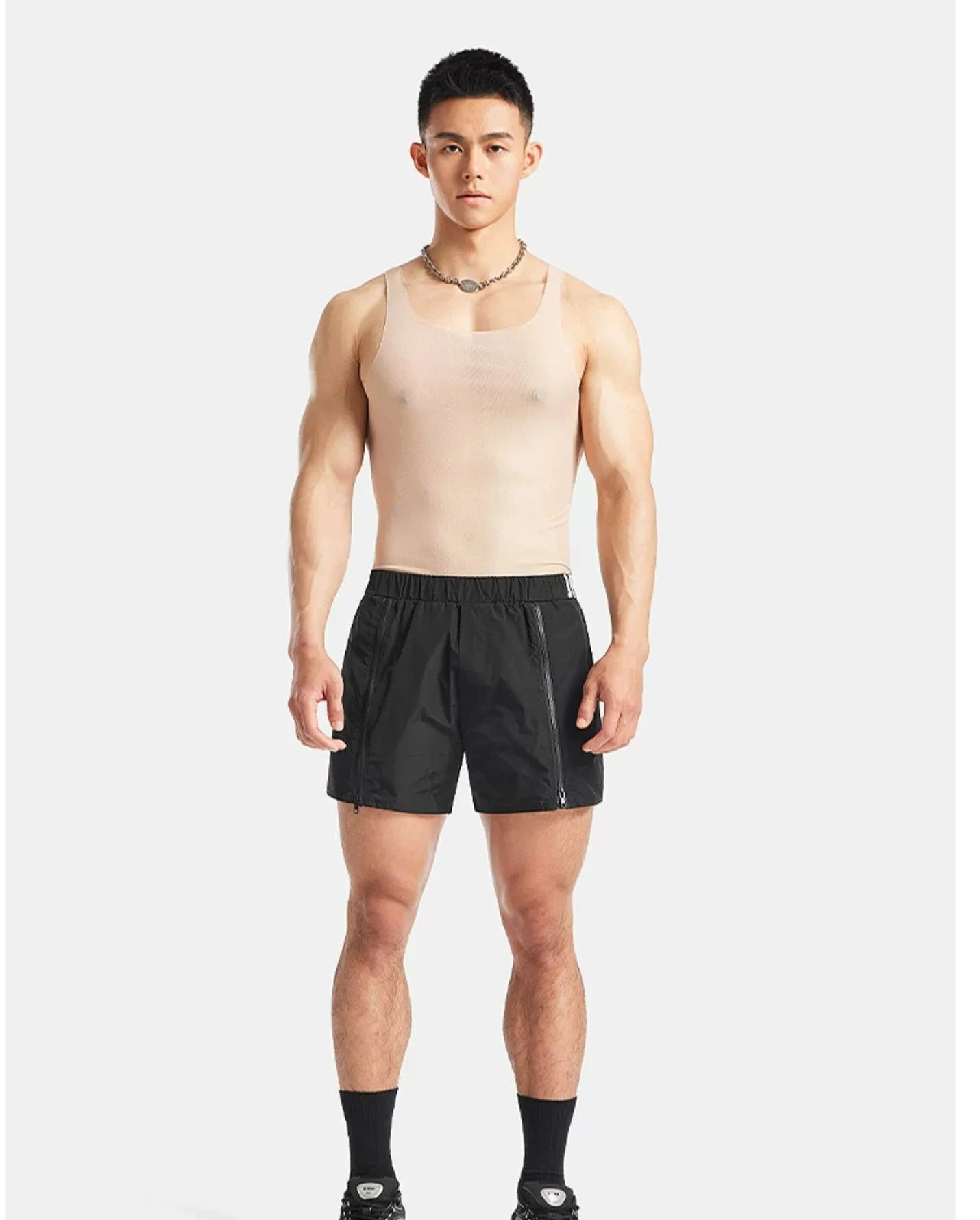 Camiseta de tanque de compresión desnuda