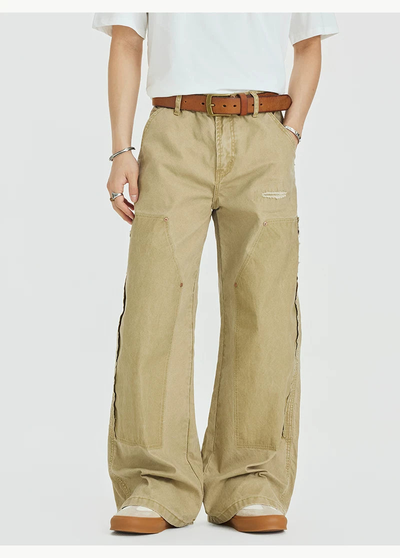 Sage Panel Utility Jeans