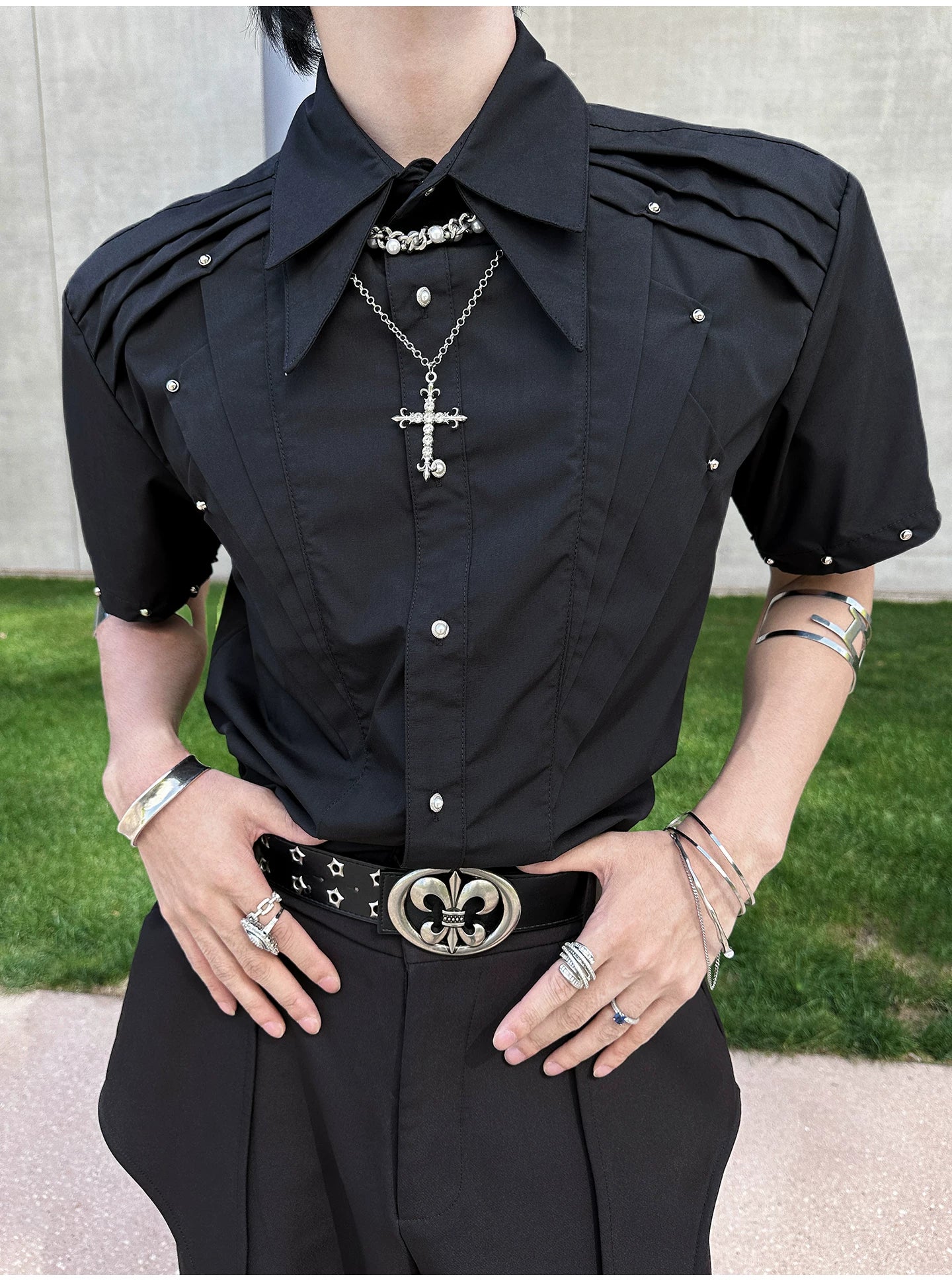 Aurora Spine Paneled Corset Shirt