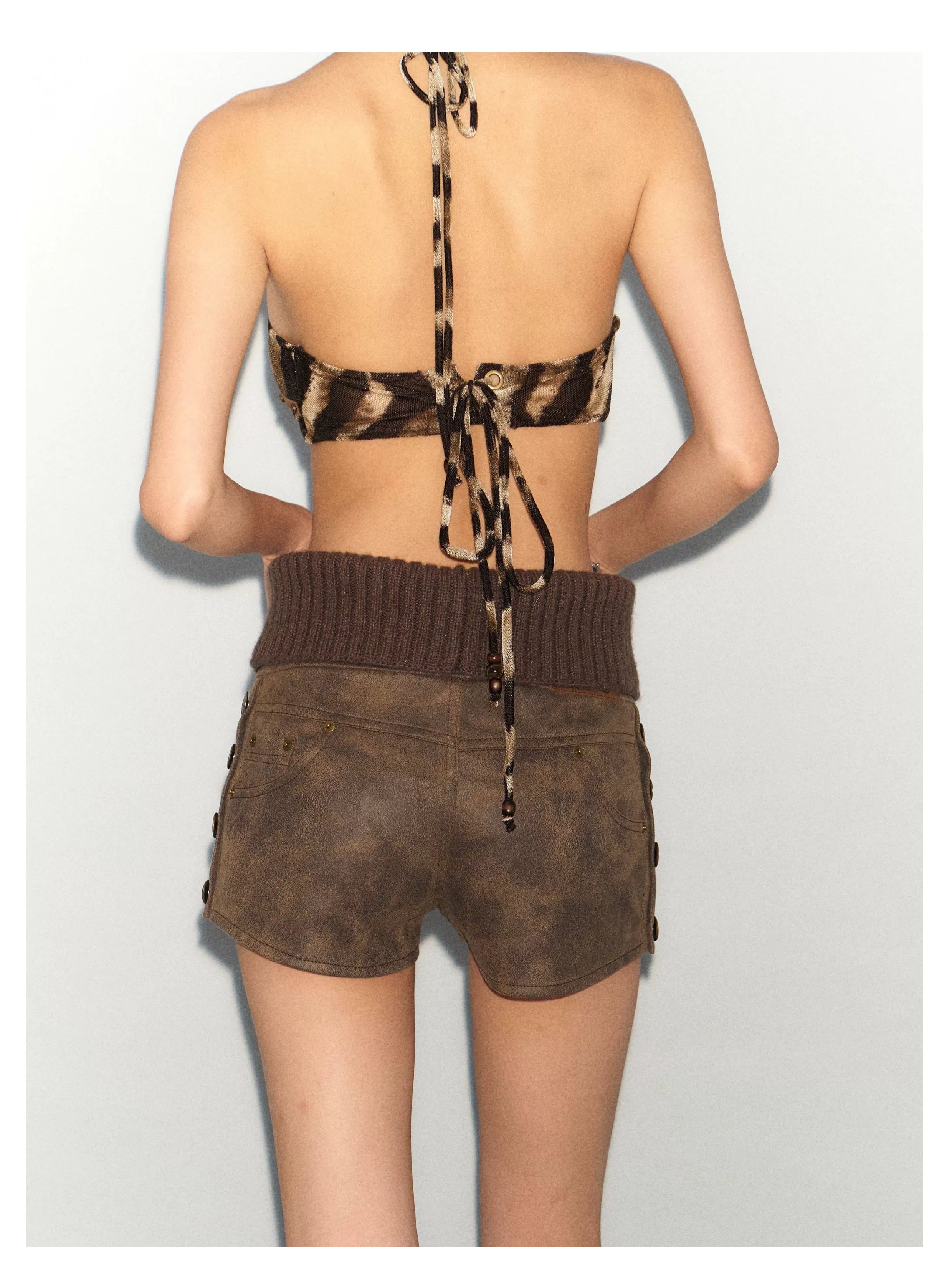 Bronze Mirage Stripe Drape Top