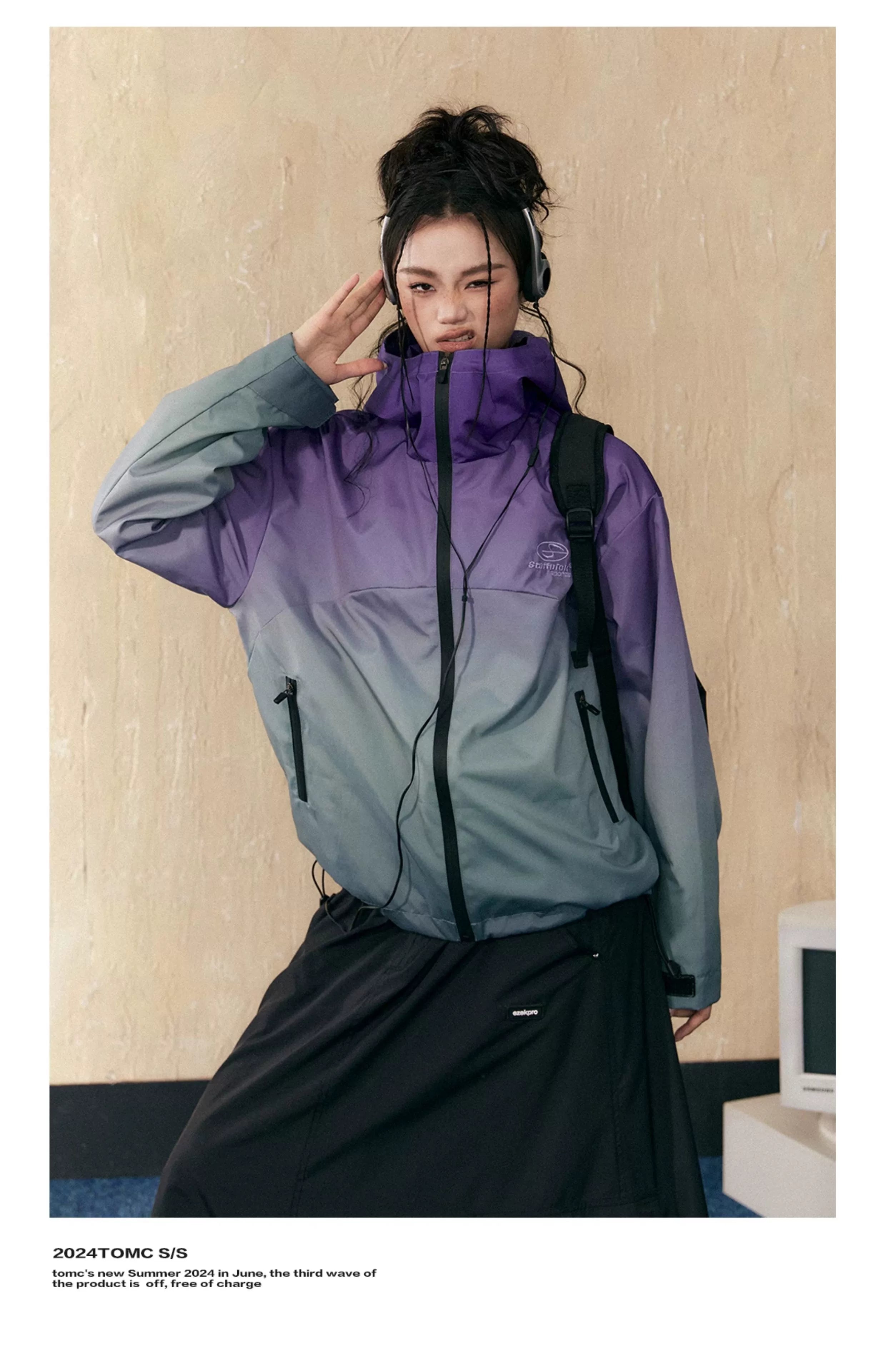 Gradient Windbreaker Jacket