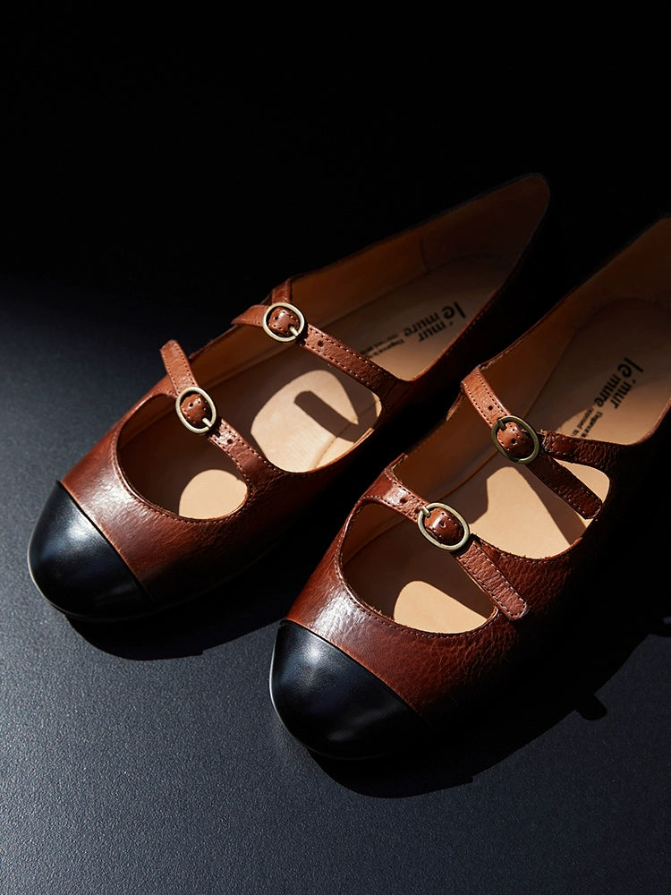 Flats with Double Straps and Buckles