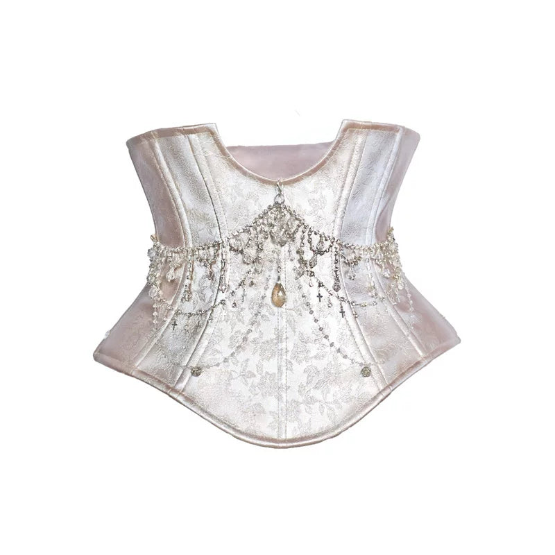 Pearl Brocade Charm Corset Top