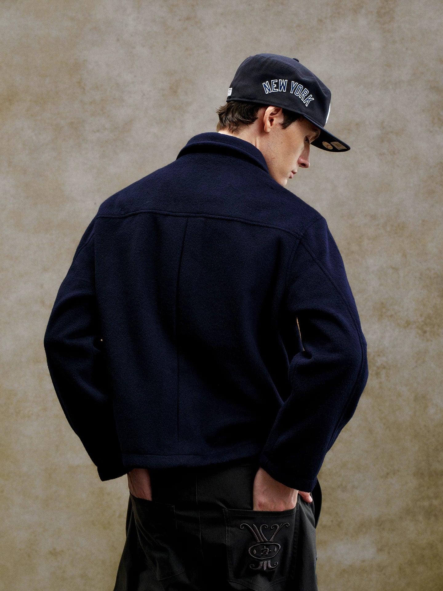 Bird Zip-Up Wool Jacket