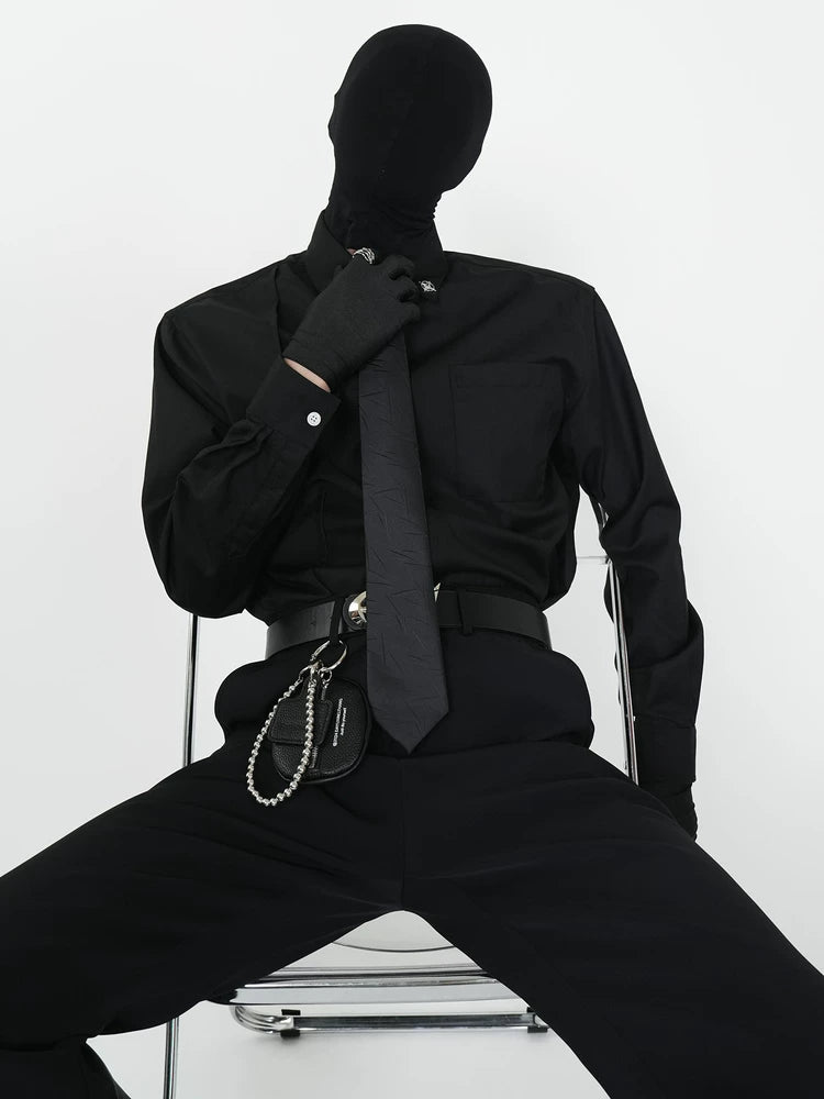 Midnight Sigil Monochrome Dress Shirt & Tie Set