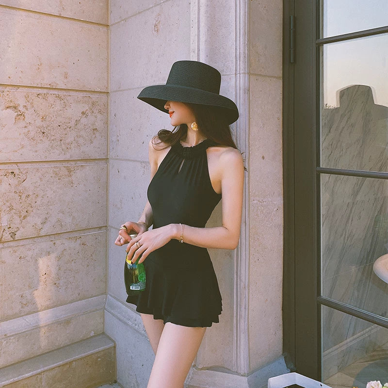 Manor Noir Open‑Back Skater One‑Piece