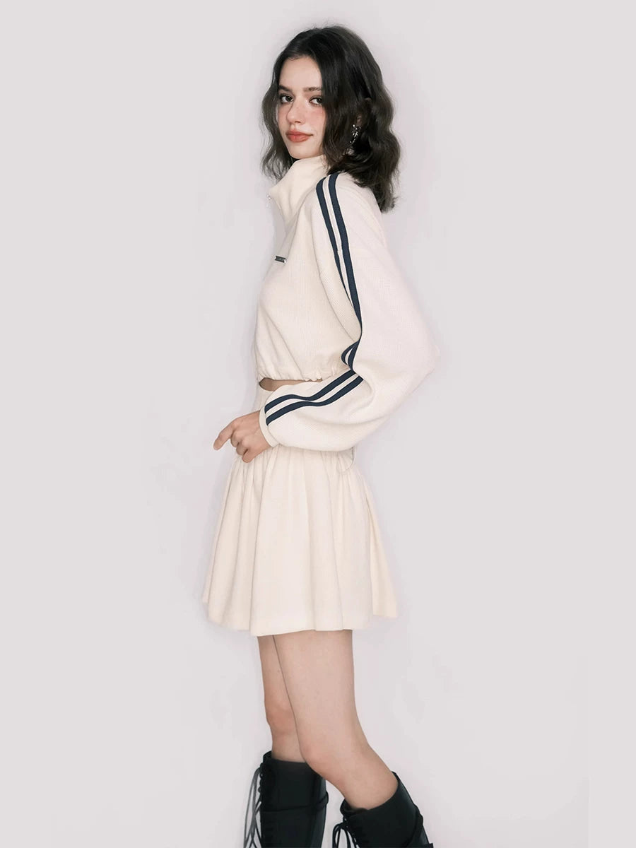Courtside Meringue Zip Jacket