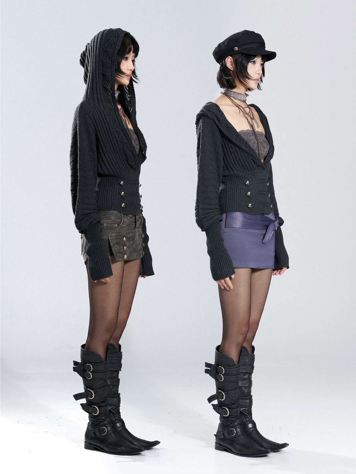 Vesper Buckle Wrap Mini Skirt
