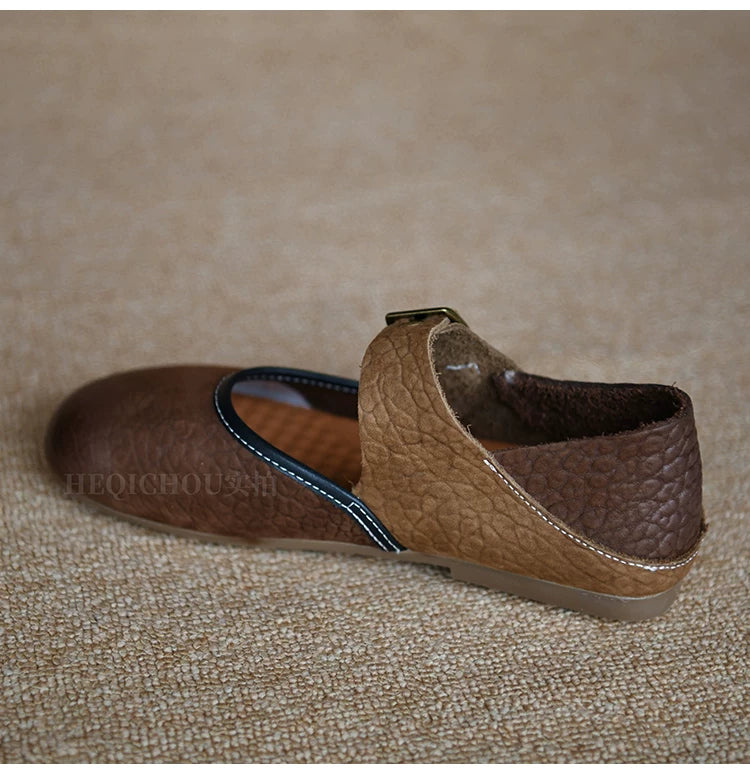 Maren Two-Tone Textured Mary Jane Flats
