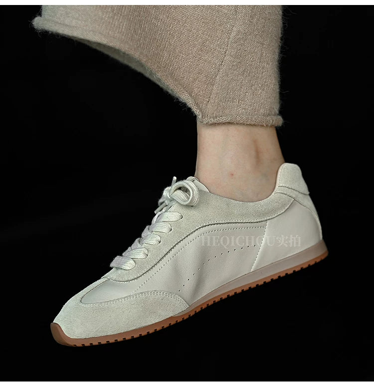 Solenne Suede-Trim Retro Sneakers