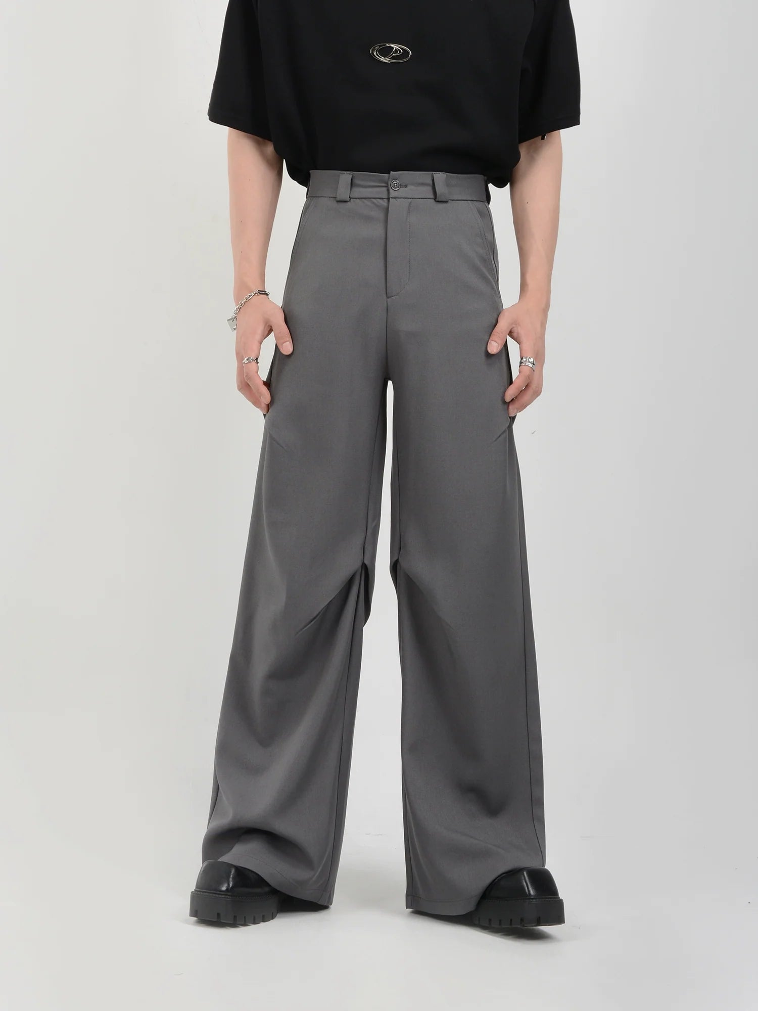 Drape Straight-Leg Trousers