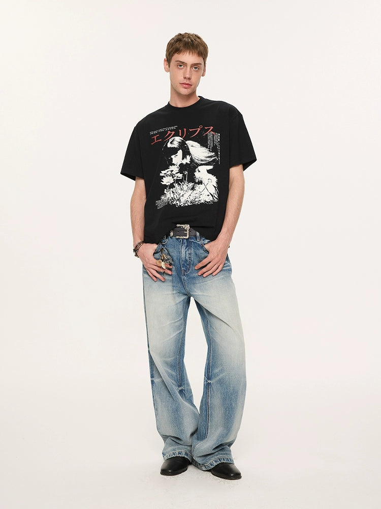 Japanese Graphic Print T-Shirts