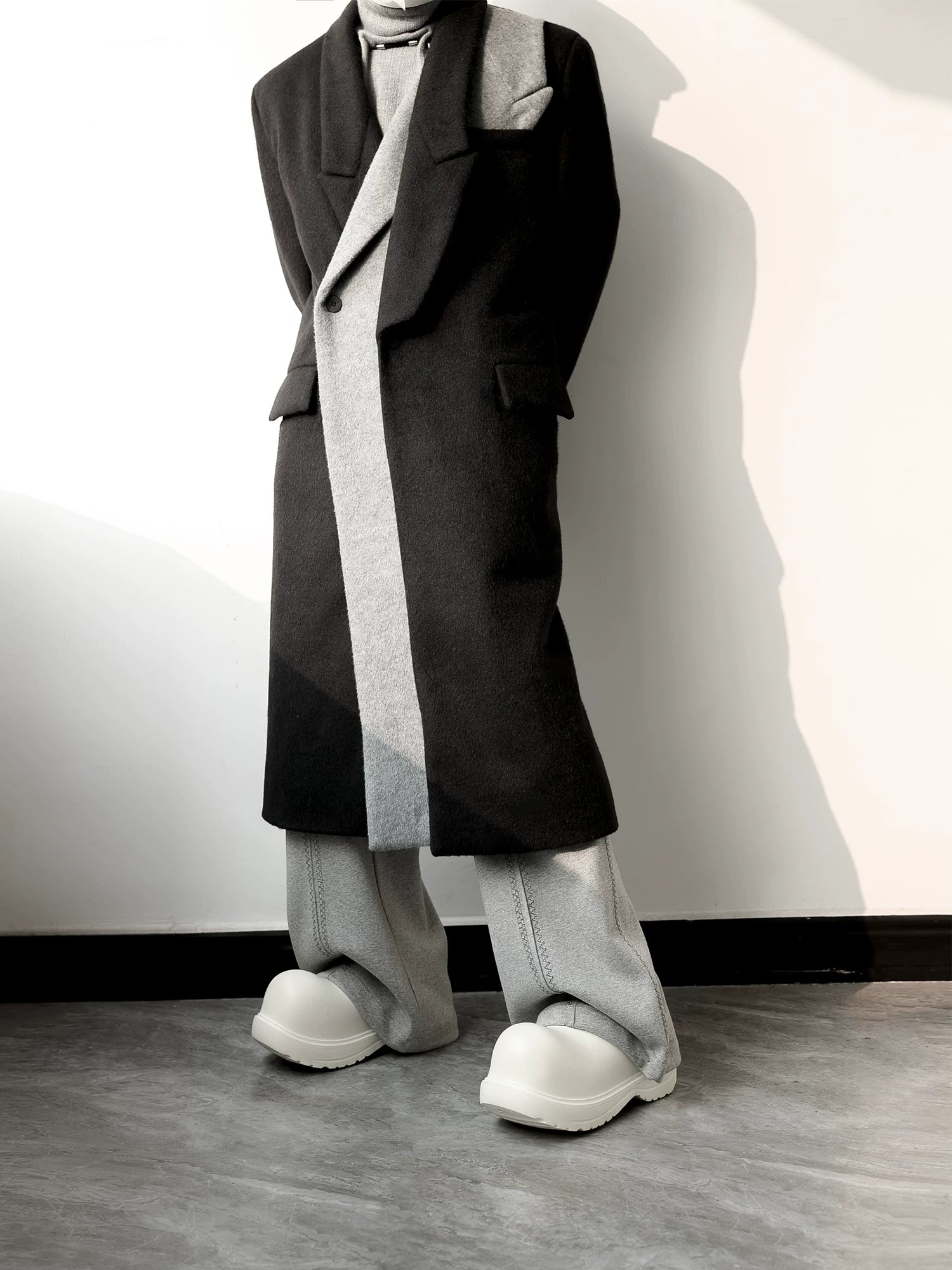 Obsidian Drift Cascading Panel Overcoat
