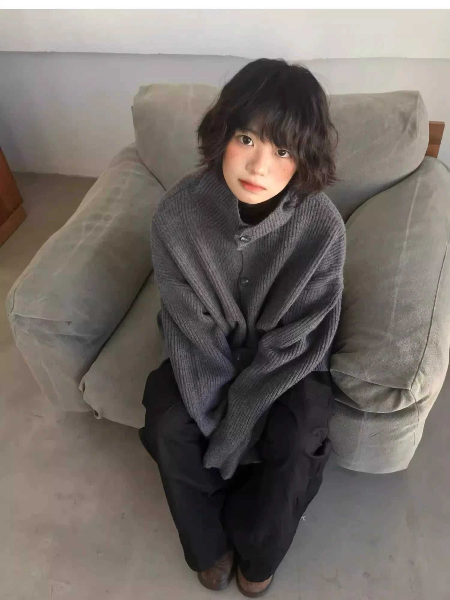 Oversized Knit Cardigan Sweater