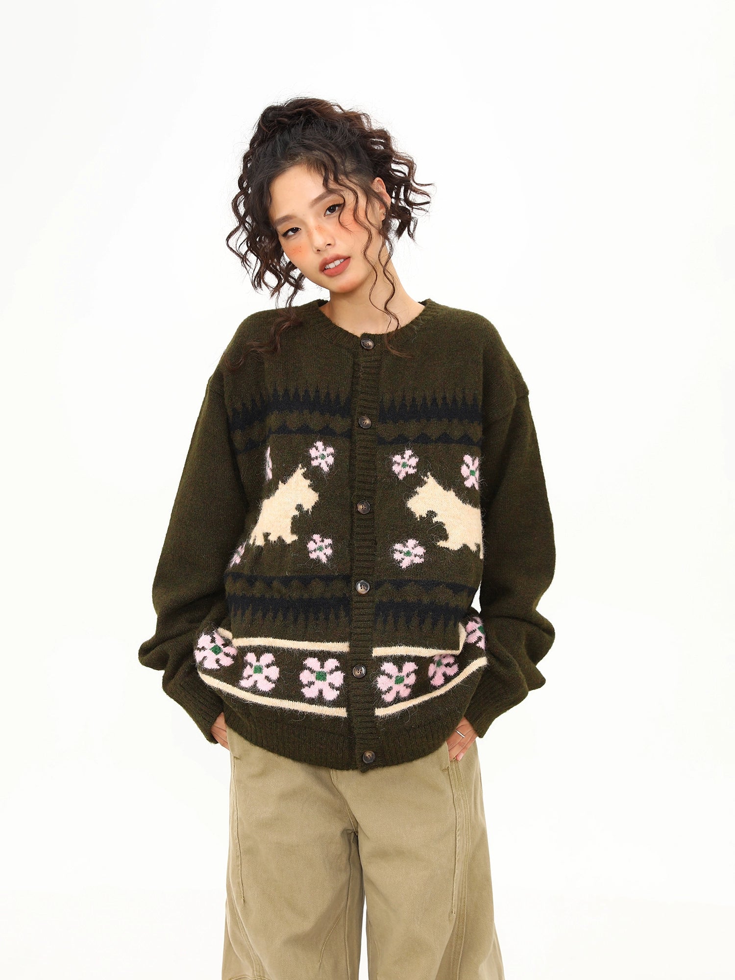 Forest Friends Terrier Cardigan