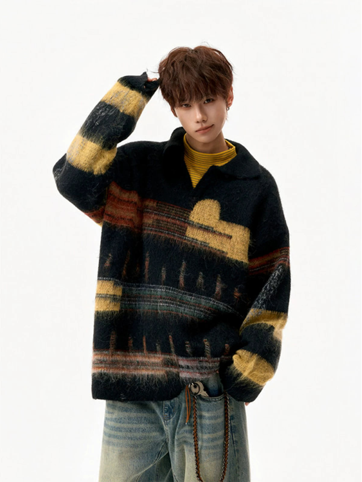 Aurora Haze Fuzzy Knit Sweater