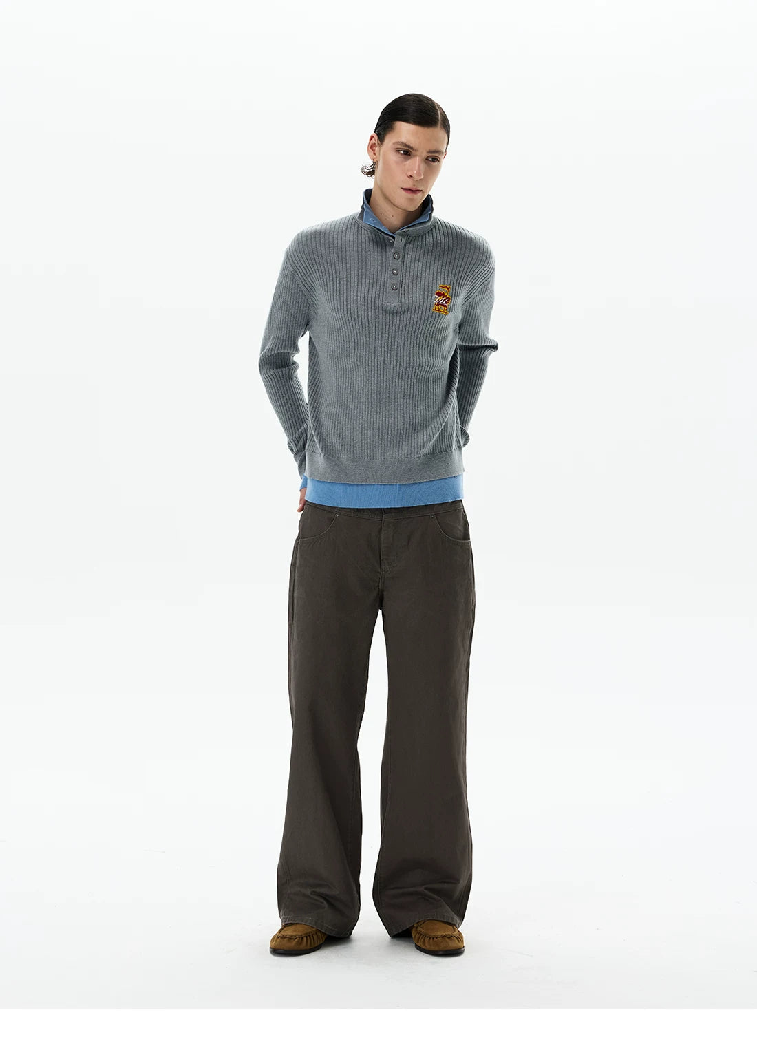 Frostline Crest Layered Knit Polo