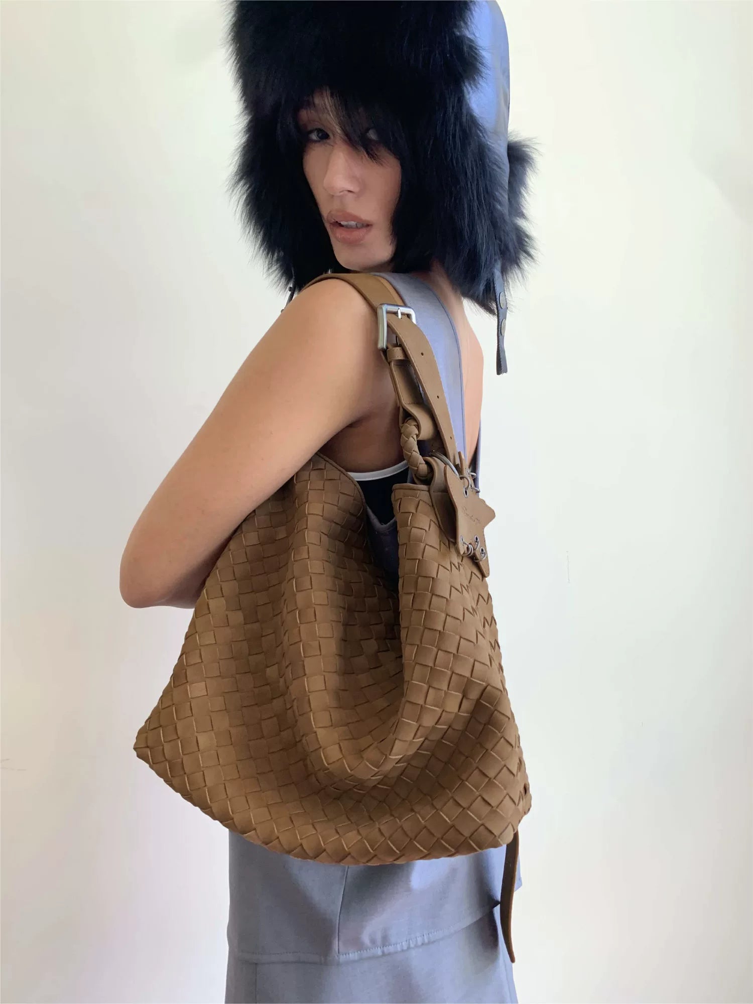 Suede Braided Star Shoulder Bag - view 2