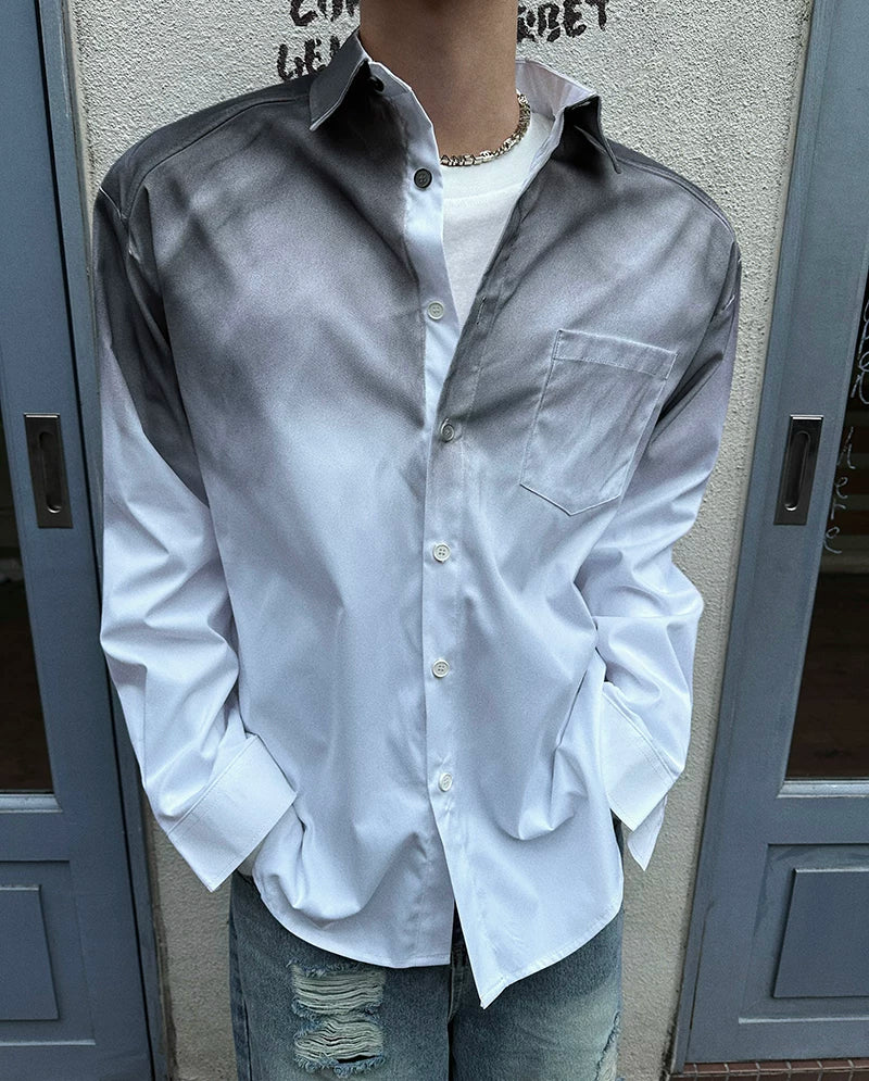 Ember Haze Gradient Yoke Shirt