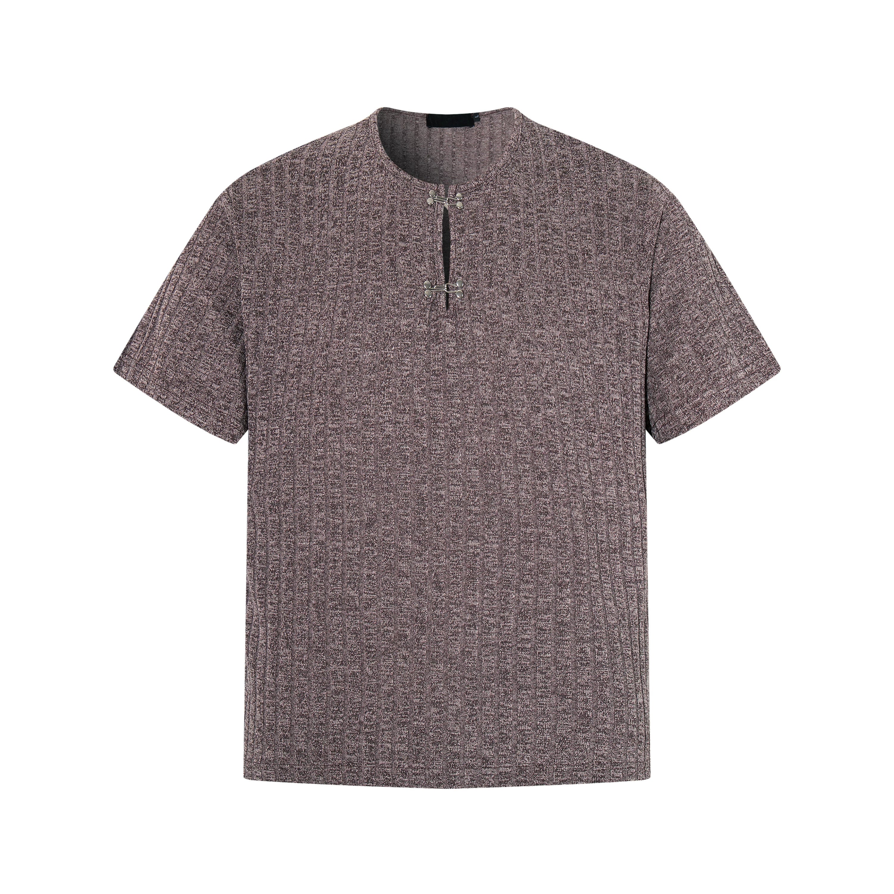 Clay Heather Textured Knit Tee