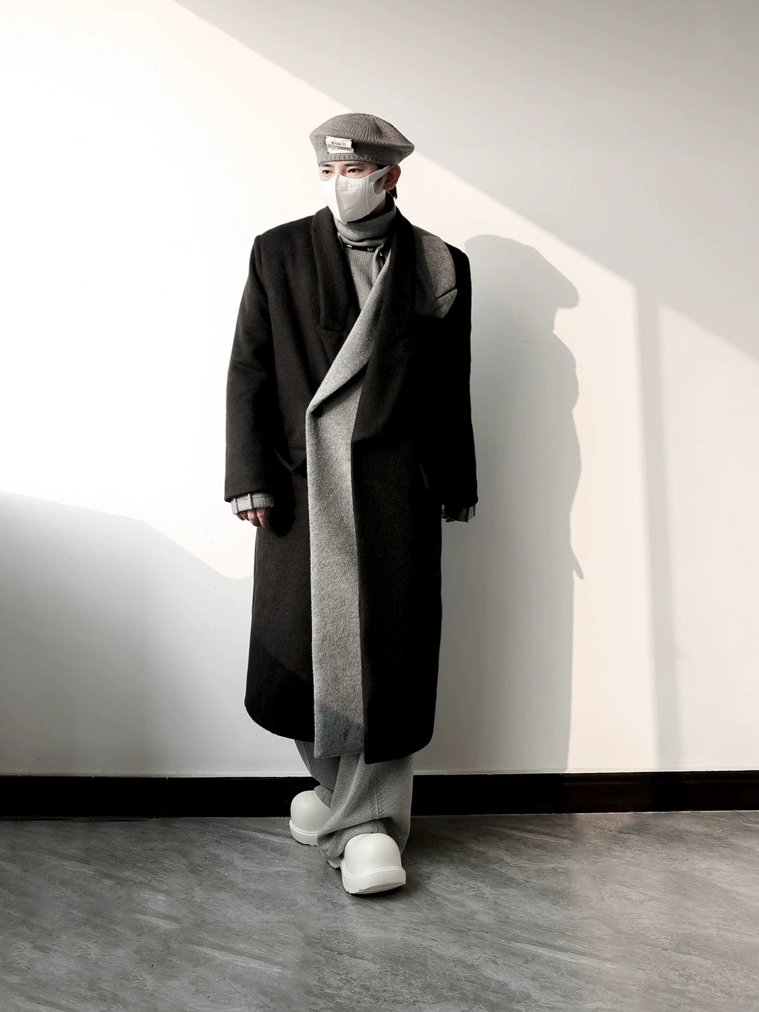 Obsidian Drift Cascading Panel Overcoat