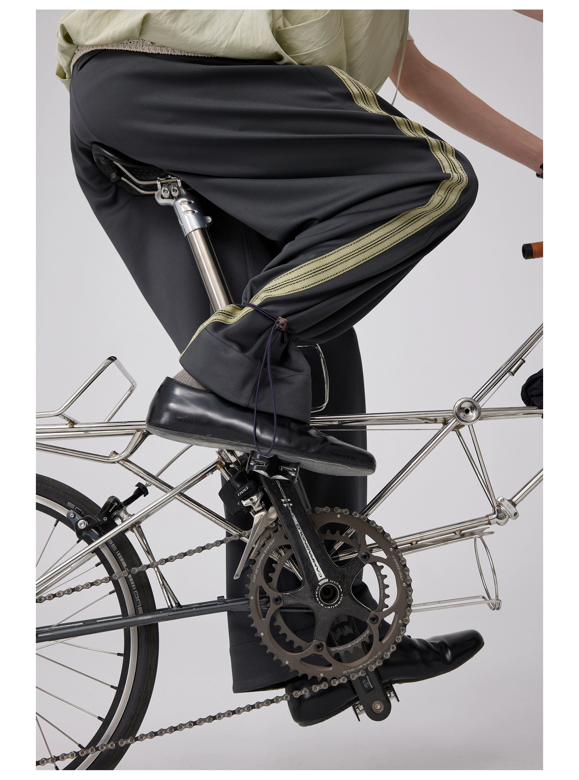 Wide Leg Track Pants with Side Stripe