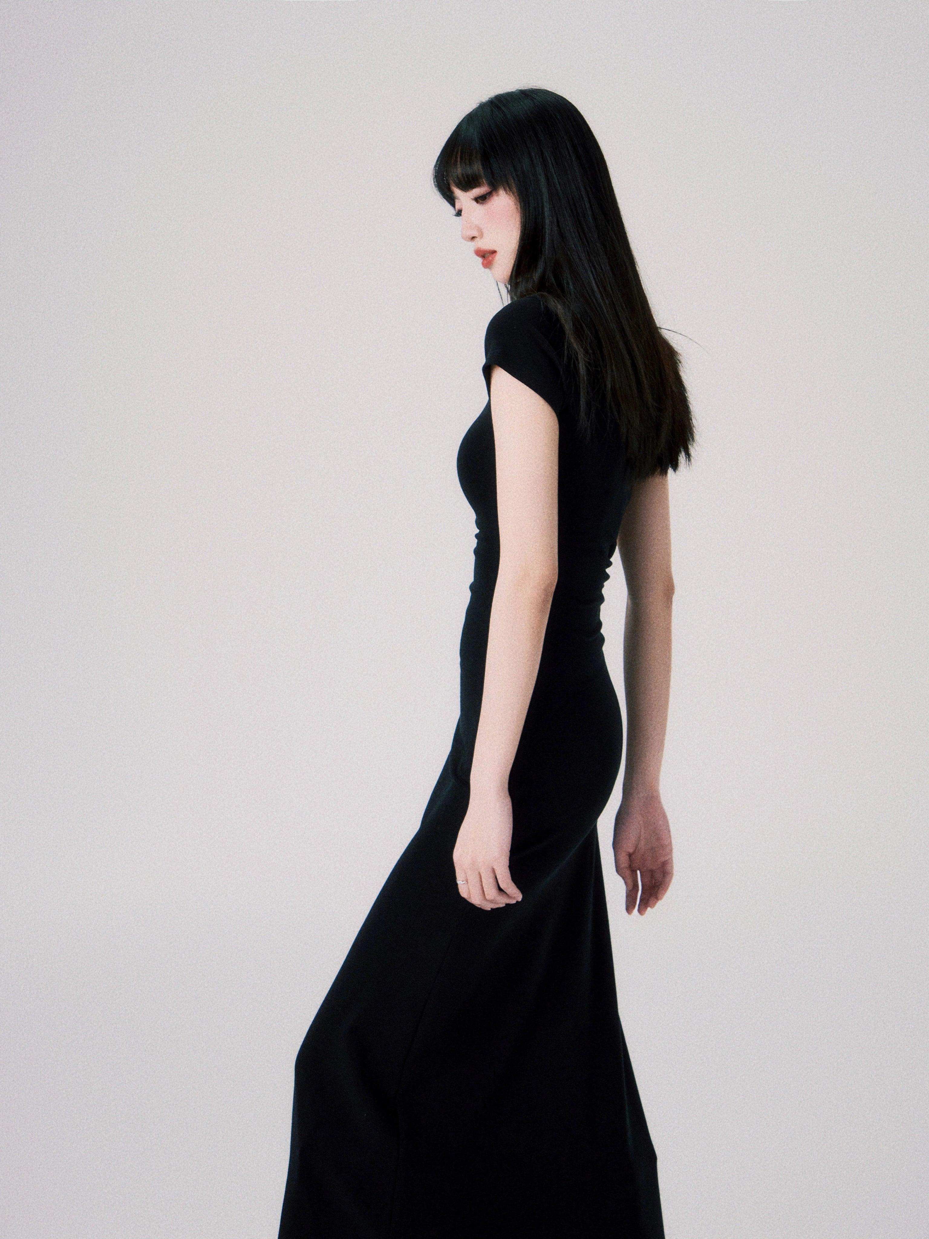 Luluswings Butterfly Emblem Fitted Maxi Dress - Women'S Elegant Evening Gown