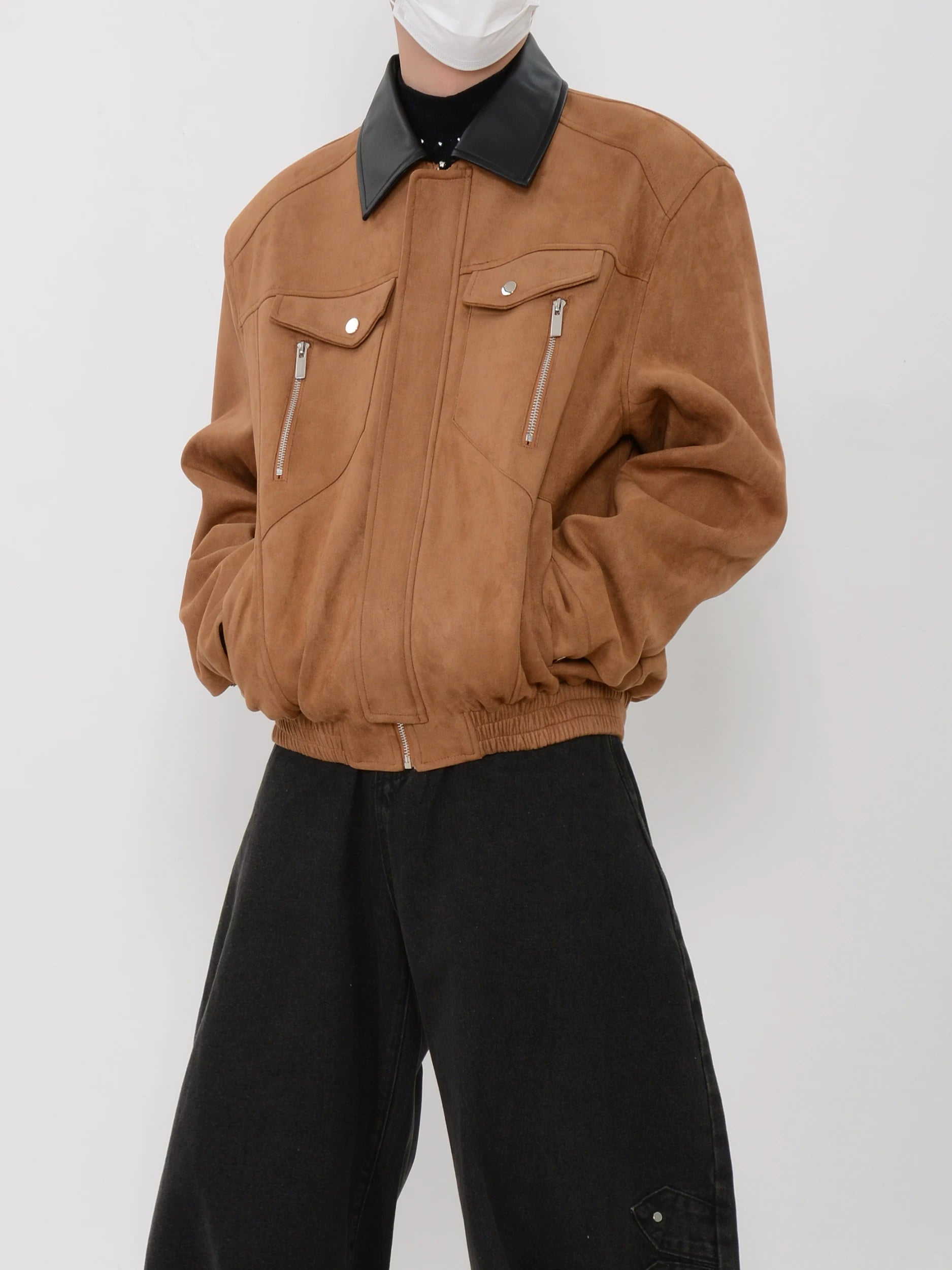 Saddle Crest Contrast Collar Bomber