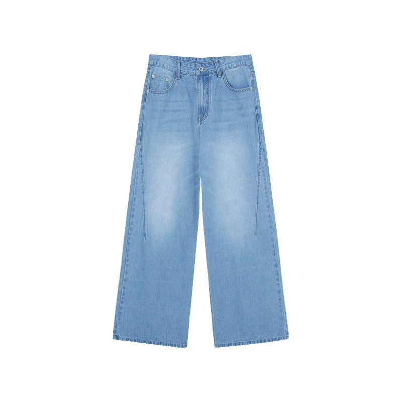 Wide-Leg Dark Wash Jeans