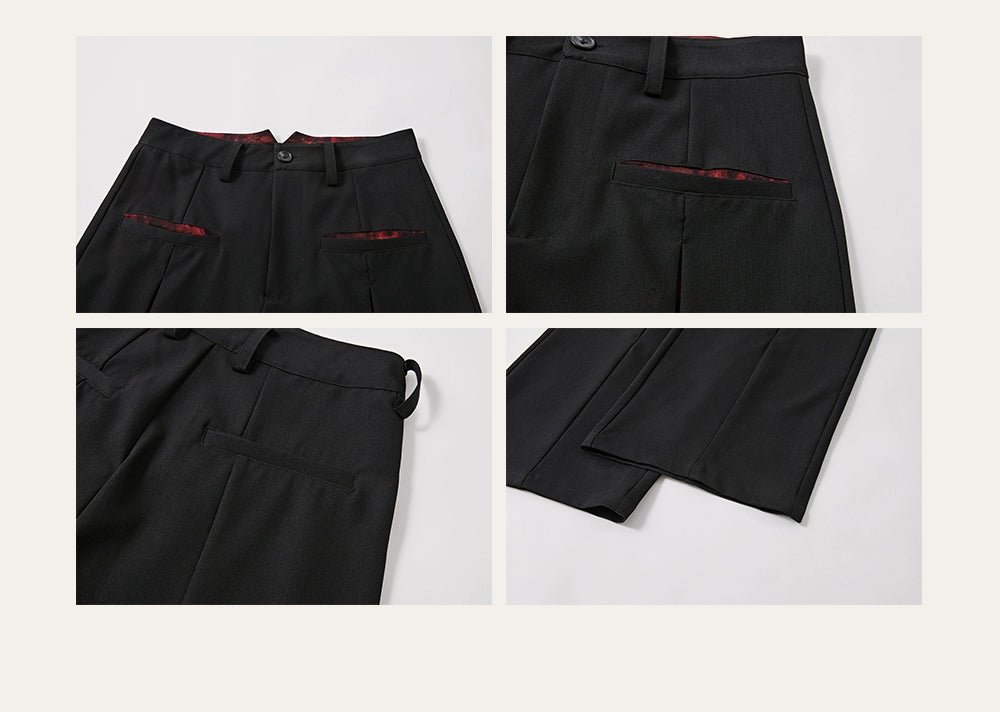 Bomber Jacket with Inner Patterned Lining and Pants Setup