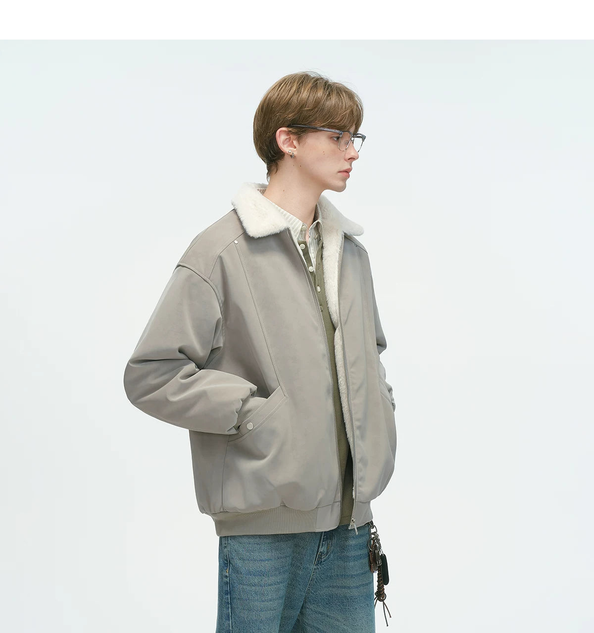 Shearling Transit Reversible Bomber