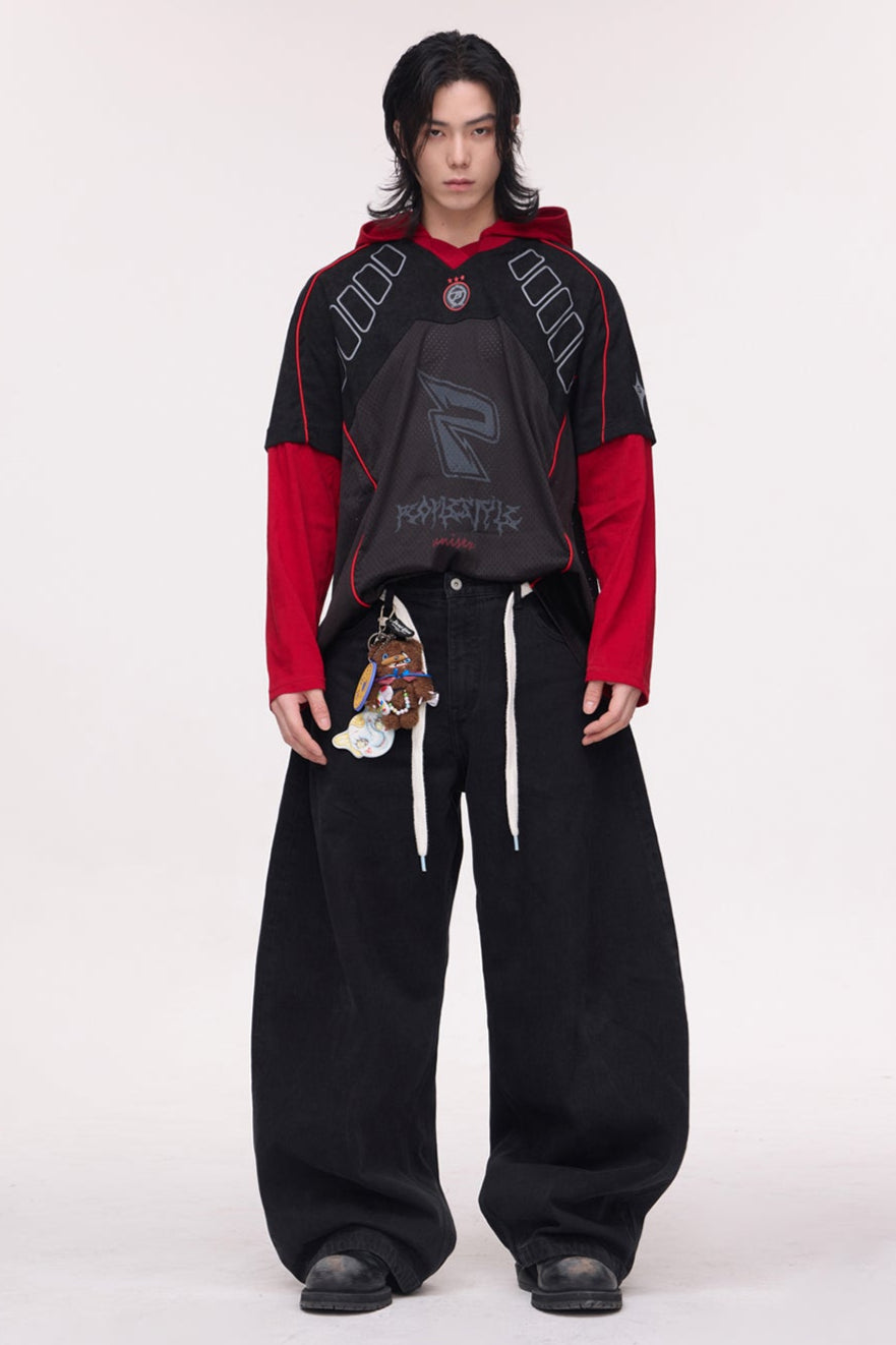 Men's Patchwork Quick-Dry Hooded T-Shirt