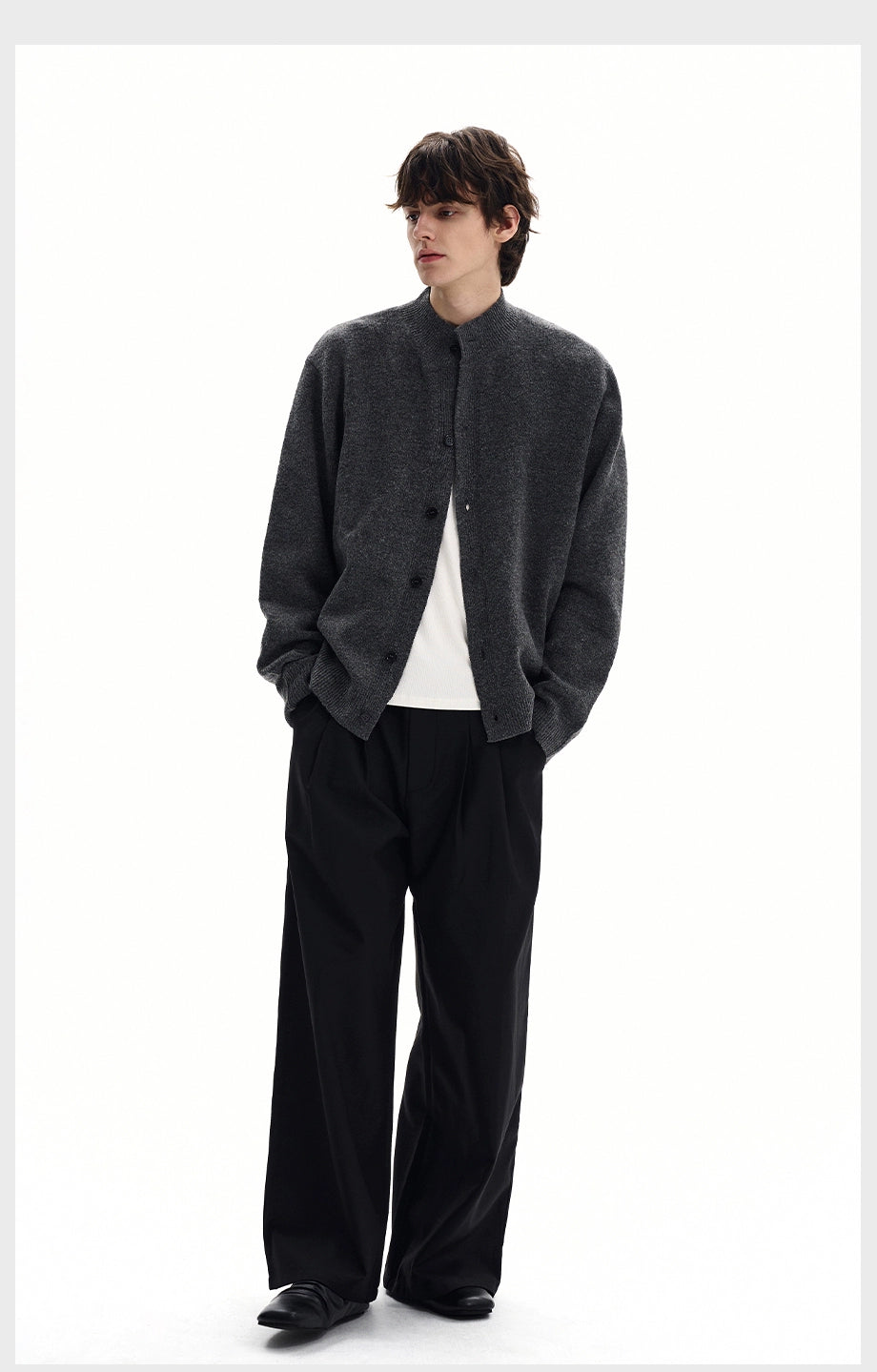 Charcoal Cloud Knit Cardigan