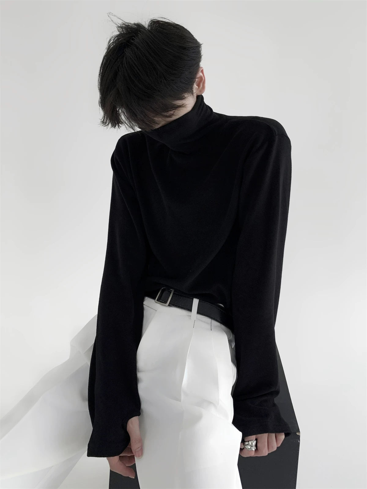 Slouch Turtleneck Top