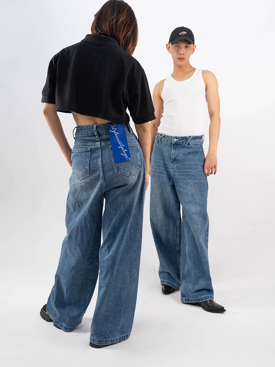 Unity Drape Ultra Wide-Leg Denim