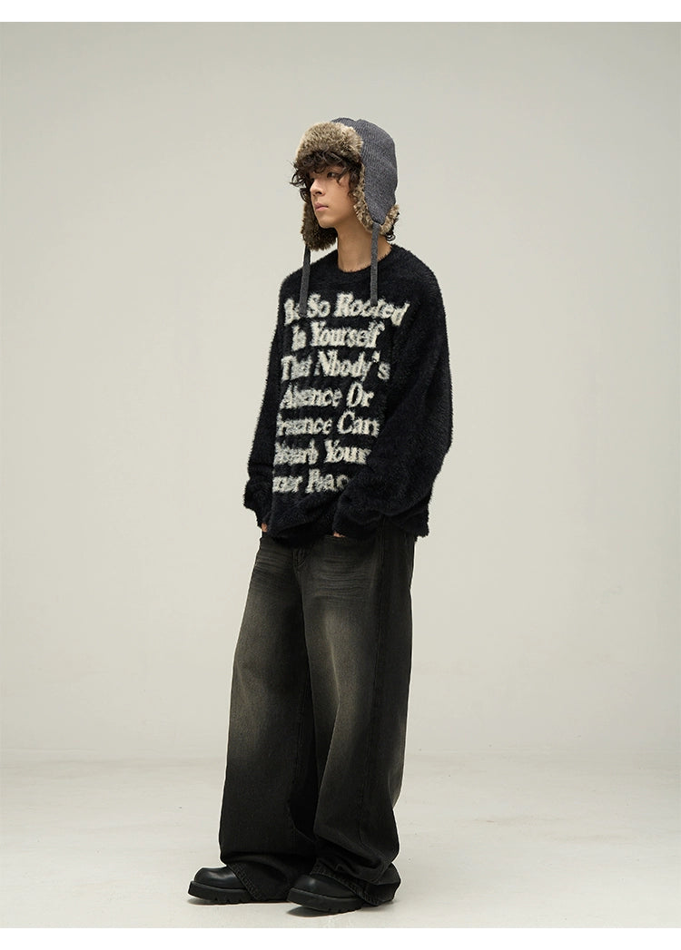 Fuzzy Motivational Quote Sweater