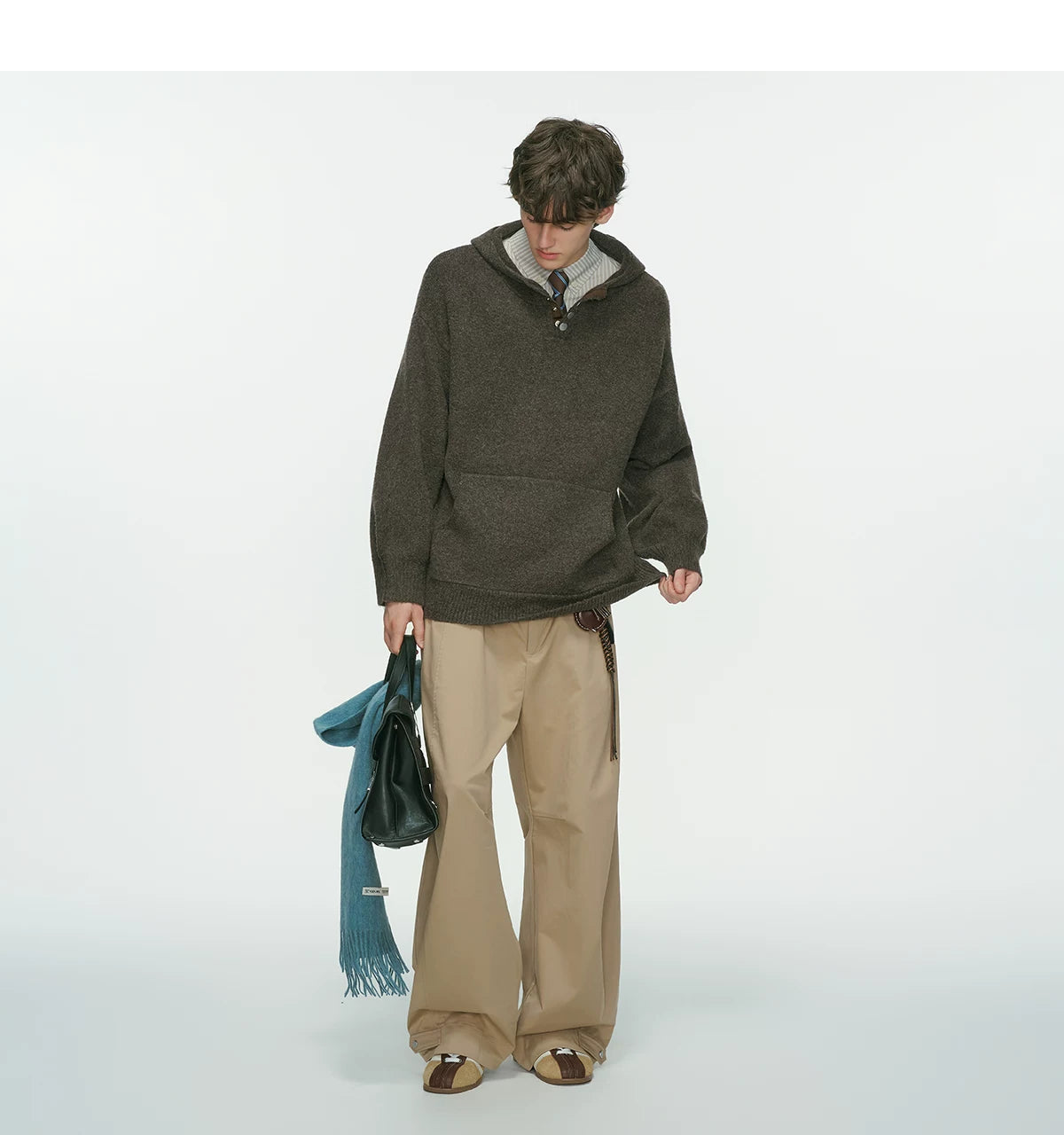 Cocoon Knit Hooded Pocket Sweater