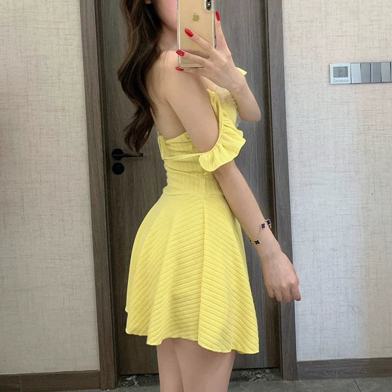 Petal Flutter Ruffle One‑Piece