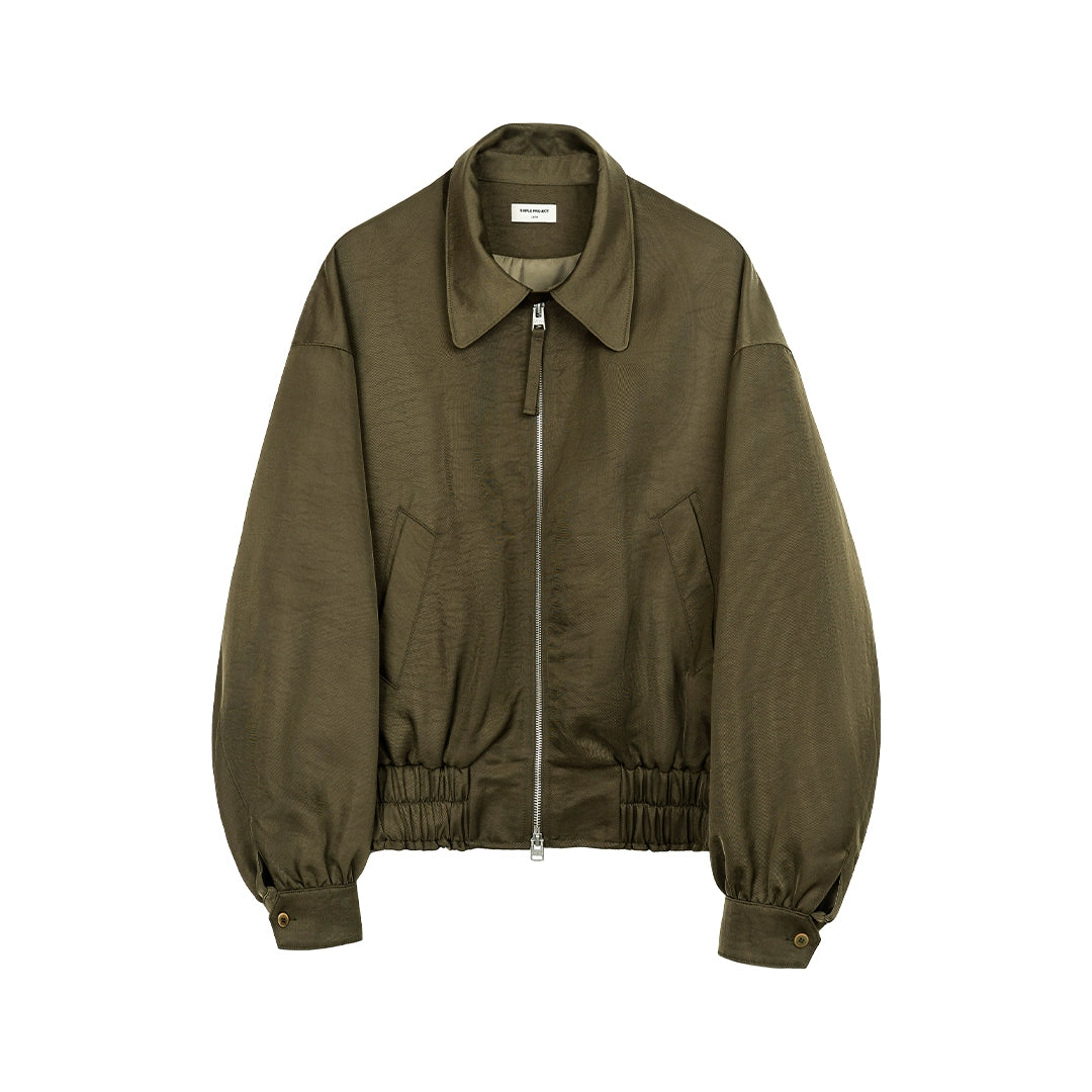 Sage Moss Zip Bomber Jacket
