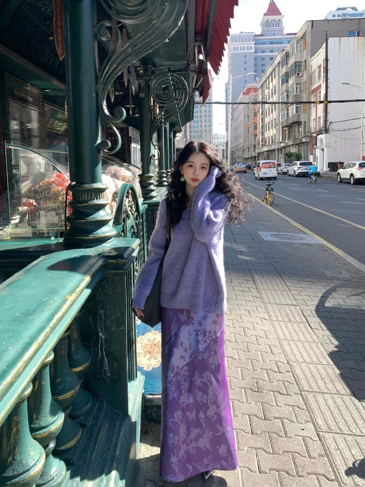 Sheep Wool V-Neck Sweater