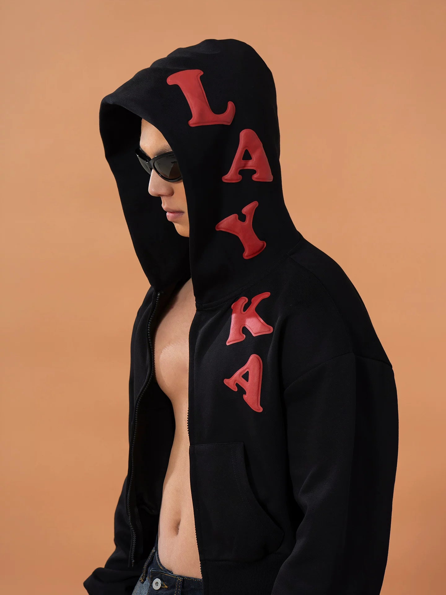 Bubble Letter LAYKA Zip Hoodie