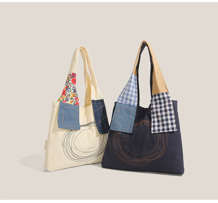 Patchwork Picnic Loop Tote