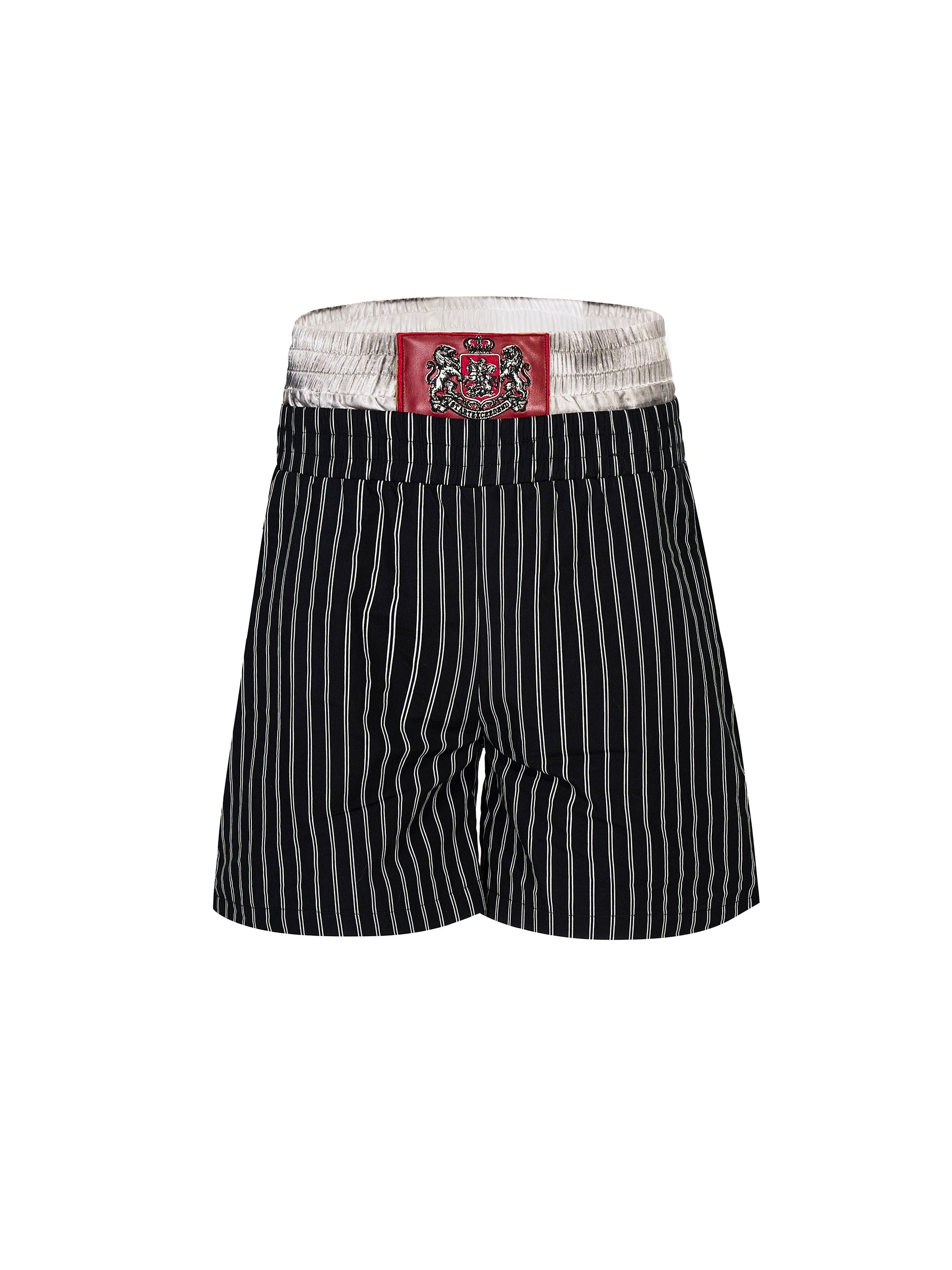 Pinstripe Royale Crest Boxer Shorts