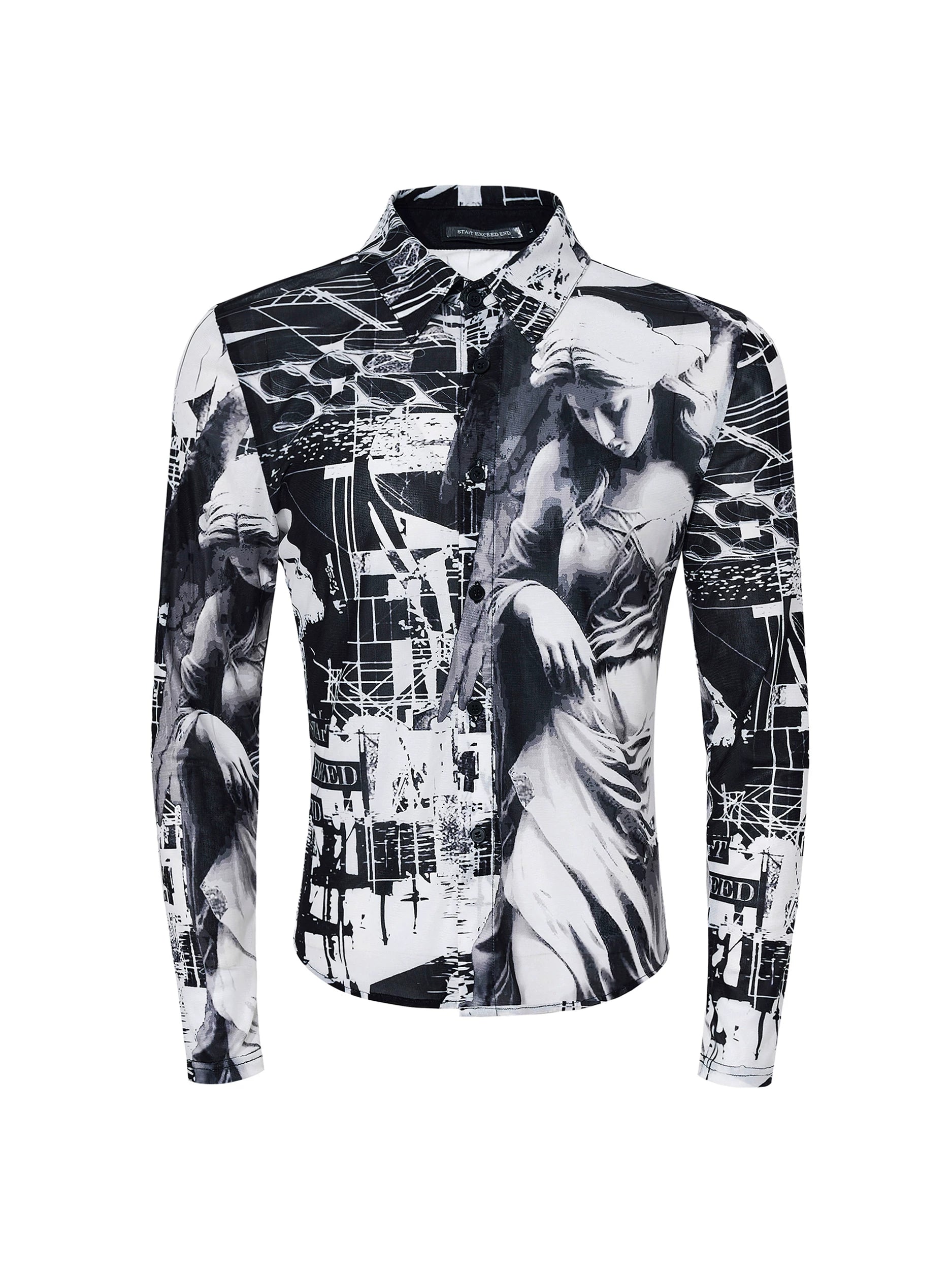 Urban Seraph Collage Mesh Shirt